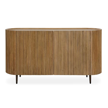 Uttermost Reese 59" Wide Mindi Wood Pleated 2 Door Accent Cabinet Woodtone
