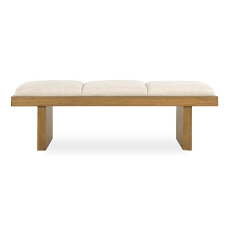 Uttermost Haden 60" Wide Wood Framed Linen, Polyester, and Viscose Bench Brown / White