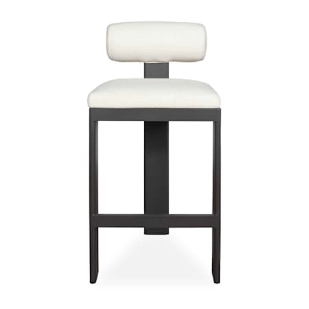 Uttermost Bolster Back 20" Wide Acrylic Bar Stool Java Black / Oyster White