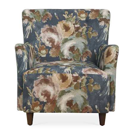 Uttermost Lainey 30" Wide Floral Upholstered Armchair Blue