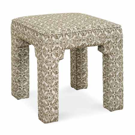 Uttermost Satoria 18" Wide Wood Framed Polyester Bench Green / White