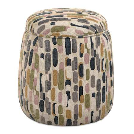 Uttermost Arem 19" Wide Standard Ottoman Gray / Pink / White / Yellow