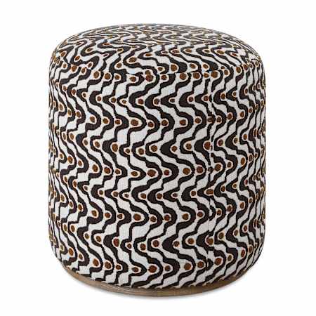 Uttermost Cas 17" Wide Standard Ottoman Brown