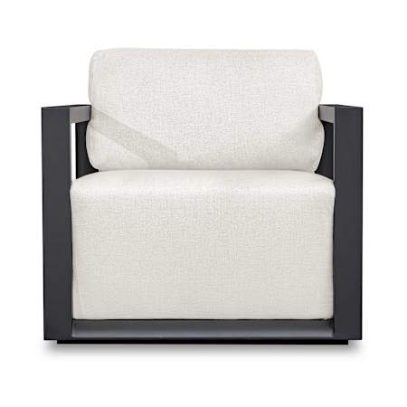 Uttermost Remsen Black/Oyster Outdoor Lounge Chair Black