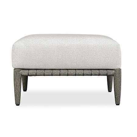 Uttermost Borneo 26" Wide Standard Fabric Ottoman Brown / Gray