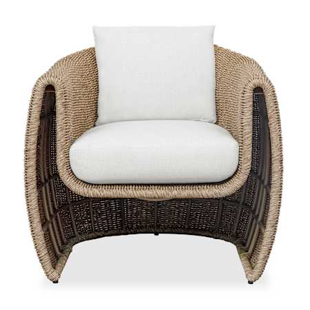 Uttermost Tropic 32" Wide Golden Flax Outdoor Lounge Chair Brown
