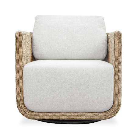 Uttermost Santorini 30" Wide Outdoor Swivel Lounge Chair Brown