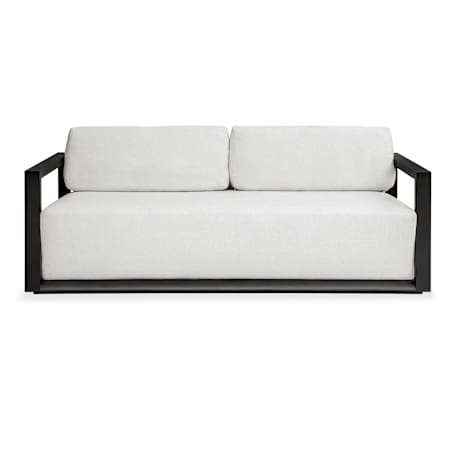 Uttermost Remsen 81" Wide Aluminum Sofa Black