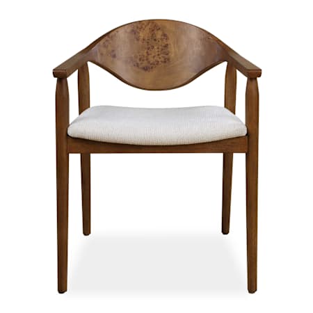 Uttermost Augusta 22" Wide Burl Dining Chair Brown / White