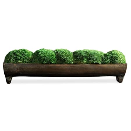 Uttermost Canal 5" Tall Aluminum Faux Flora Planter Oxidized Bronze