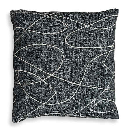 Uttermost Loopy Loop Abstract Acrylic Covered Polyester Filled Accent Pillow Onyx
