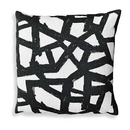 Uttermost Draft Abstract Acrylic Covered Polyester Filled Accent Pillow Onyx
