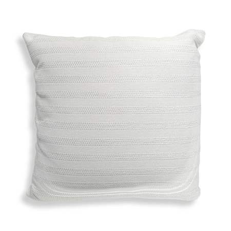 Uttermost Basket Stripe Striped Acrylic Covered Polyester Filled Accent Pillow White / Ivory