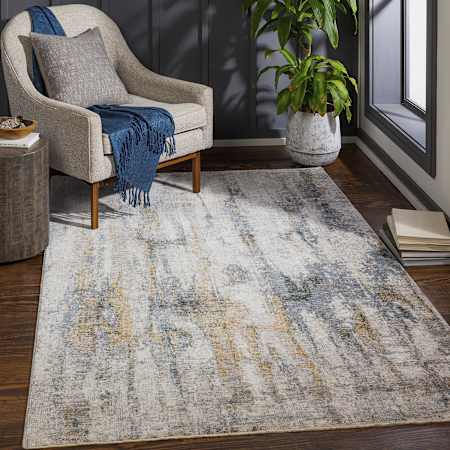 Uttermost Ladoga 9' x 12-1/4' Polyester Abstract Indoor Rectangular Area Rug Cream