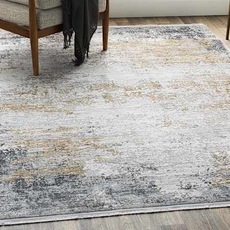 Uttermost Ulen 5' x 7-1/2' Viscose Abstract Indoor Rectangular Area Rug Gray