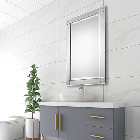 Uttermost 24" W x 36" H Rectangular Glass Framed Bathroom Mirror N/A