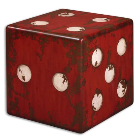 Uttermost Dice Accent Table Burnt Red