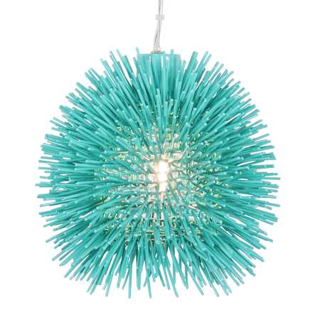 Varaluz Urchin Single Light 9" Wide Mini Pendant Aqua Velvet