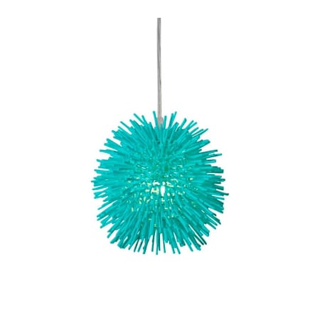 Varaluz Urchin Single Light 6-1/4" Wide Abstract Mini Pendant Aqua Velvet