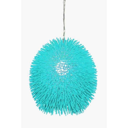 Varaluz Urchin 13" Wide Pendant Aqua Velvet