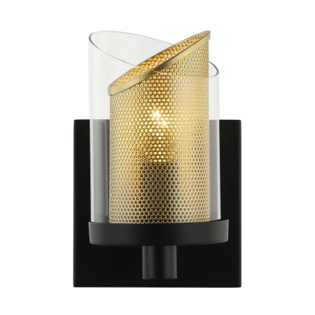 Varaluz So Inclined Bathroom Sconce Black / Gold