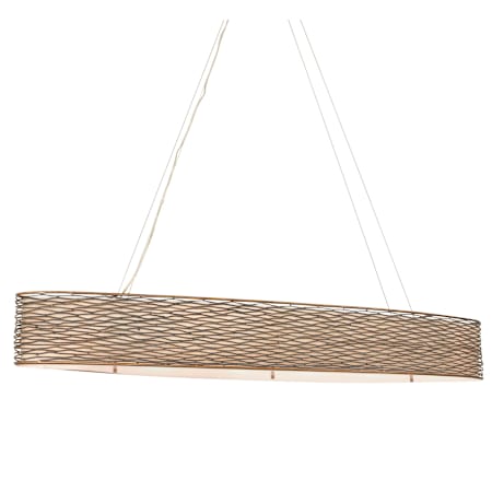 Varaluz Flow 6 Light 48" Wide Linear Chandelier Hammered Ore