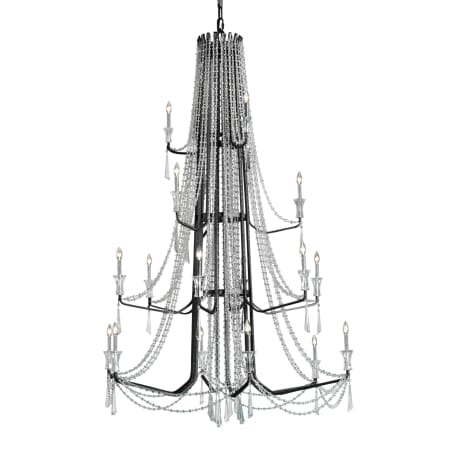 Varaluz Barcelona 18 Light 57" Wide Chandelier Onyx