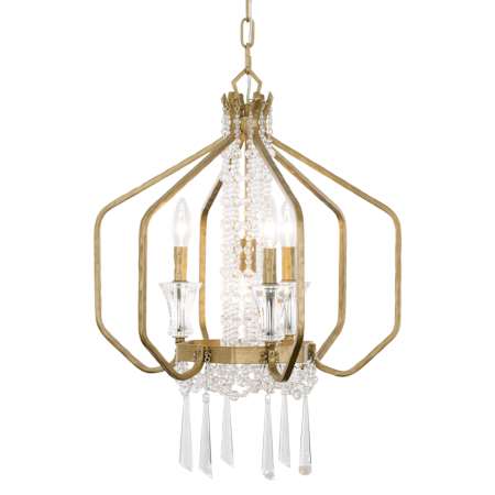 Varaluz Barcelona 4 Light 18" Wide Crystal Pendant Brass Kisser