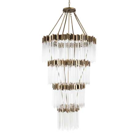 Varaluz Matrix 30 Light 40" Wide Waterfall Chandelier Havana Gold