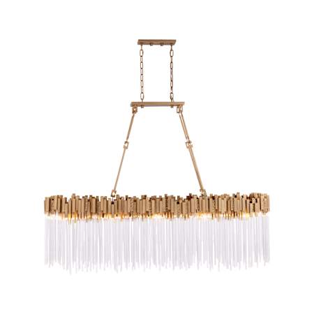 Varaluz Matrix 10 Light 60" Wide Linear Chandelier Havana Gold