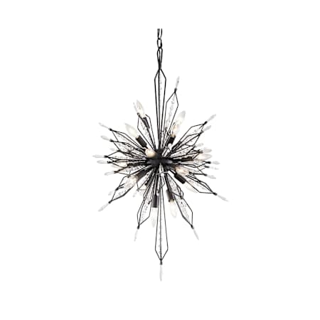Varaluz Orbital 16 Light 20" Wide Crystal Sputnik Chandelier Carbon