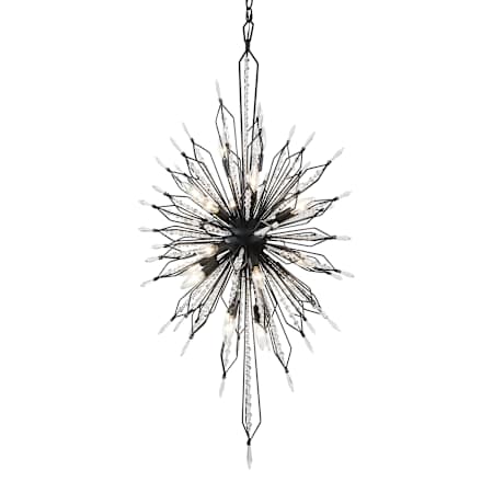 Varaluz Orbital 20 Light 24" Wide Crystal Sputnik Chandelier Carbon