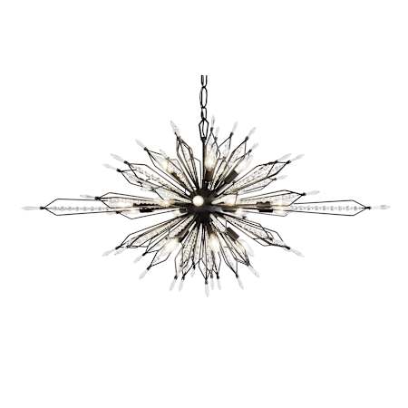 Varaluz Orbital 20 Light 48" Wide Crystal Sputnik Chandelier Carbon