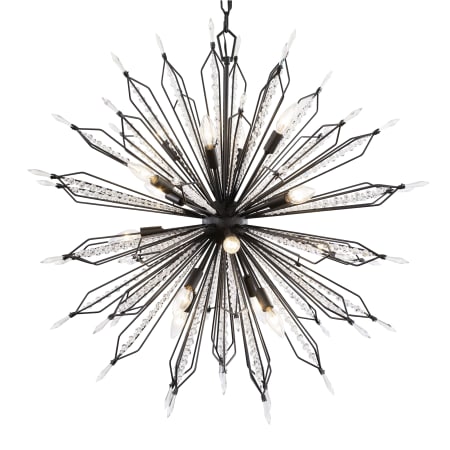 Varaluz Orbital 16 Light 36" Wide Crystal Sputnik Chandelier Carbon