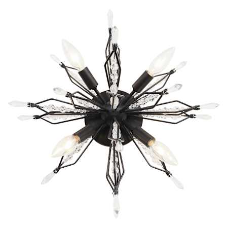 Varaluz Orbital 4 Light 19" Wide Semi-Flush Ceiling Fixture / Wall Sconce Carbon