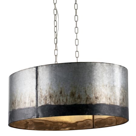 Varaluz Cannery 30" Wide Linear Drum Chandelier Ombre Galvanized