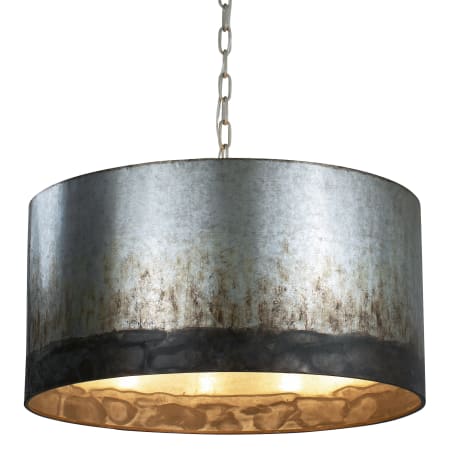 Varaluz Cannery 24" Wide Drum Chandelier Ombre Galvanized