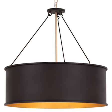 Varaluz Cannery 5 Light 28" Wide Pendant Dark Bronze / French Gold