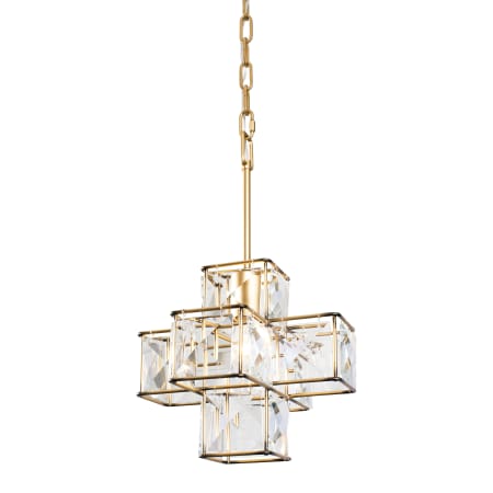 Varaluz Cubic Single Light 12" Wide Crystal Pendant Calypso Gold
