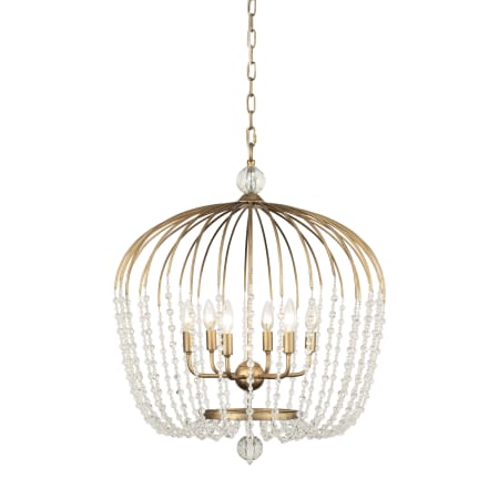 Varaluz Voliere 6 Light 25" Wide Beaded Chandelier Havana Gold