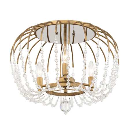 Varaluz Voliere 3 Light 19" Wide Flush Mount Ceiling Fixture Havana Gold