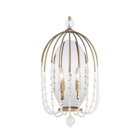 Varaluz Voliere 2 Light 24" Tall Wall Sconce Havana Gold