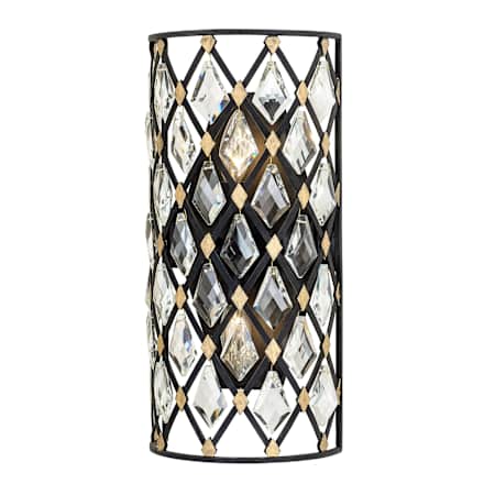 Varaluz Windsor 2 Light 21" Tall Wall Sconce Carbon / Havana Gold