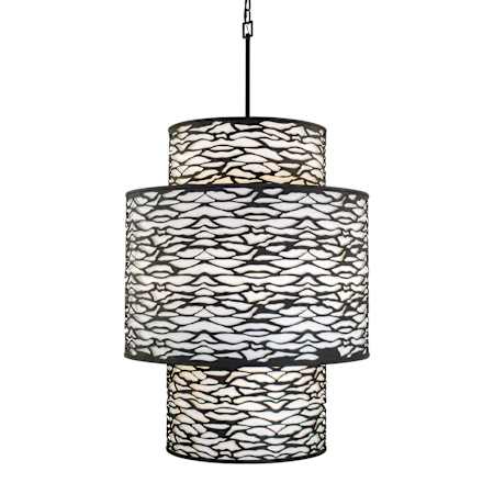 Varaluz Kato 16 Light 32" Wide Waterfall Chandelier Carbon