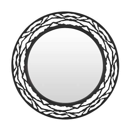 Varaluz Kato 33" Diameter Circular Accent Mirror Carbon