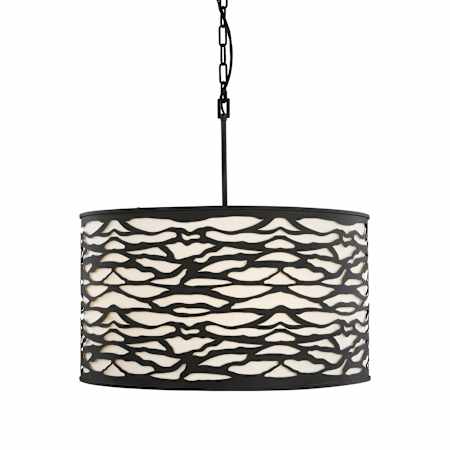 Varaluz Kato 5 Light 24" Wide Pendant Carbon Black
