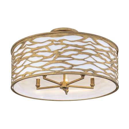 Varaluz Kato 5 Light 24" Wide Semi-Flush Drum Ceiling Fixture Havana Gold