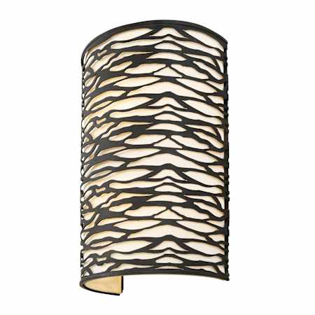 Varaluz Kato 2 Light 16" Tall Wall Sconce Carbon Black