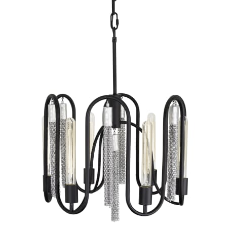 Varaluz Darden 6 Light 18" Wide Pendant Matte Black / Painted Chrome