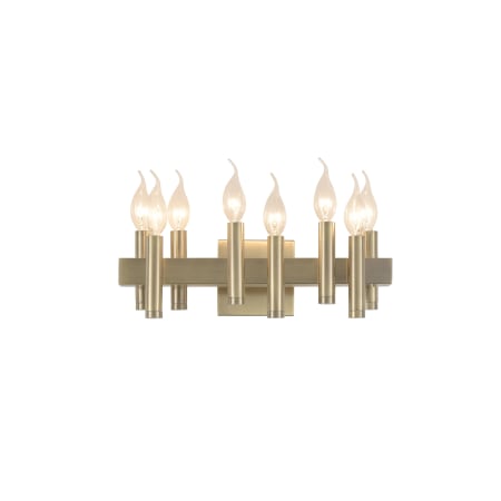 Varaluz Collette 8 Light 16" Wide Vanity Light Antique Brass